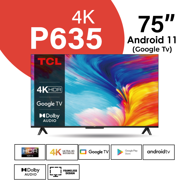 TV TCL 75P635 Android 11