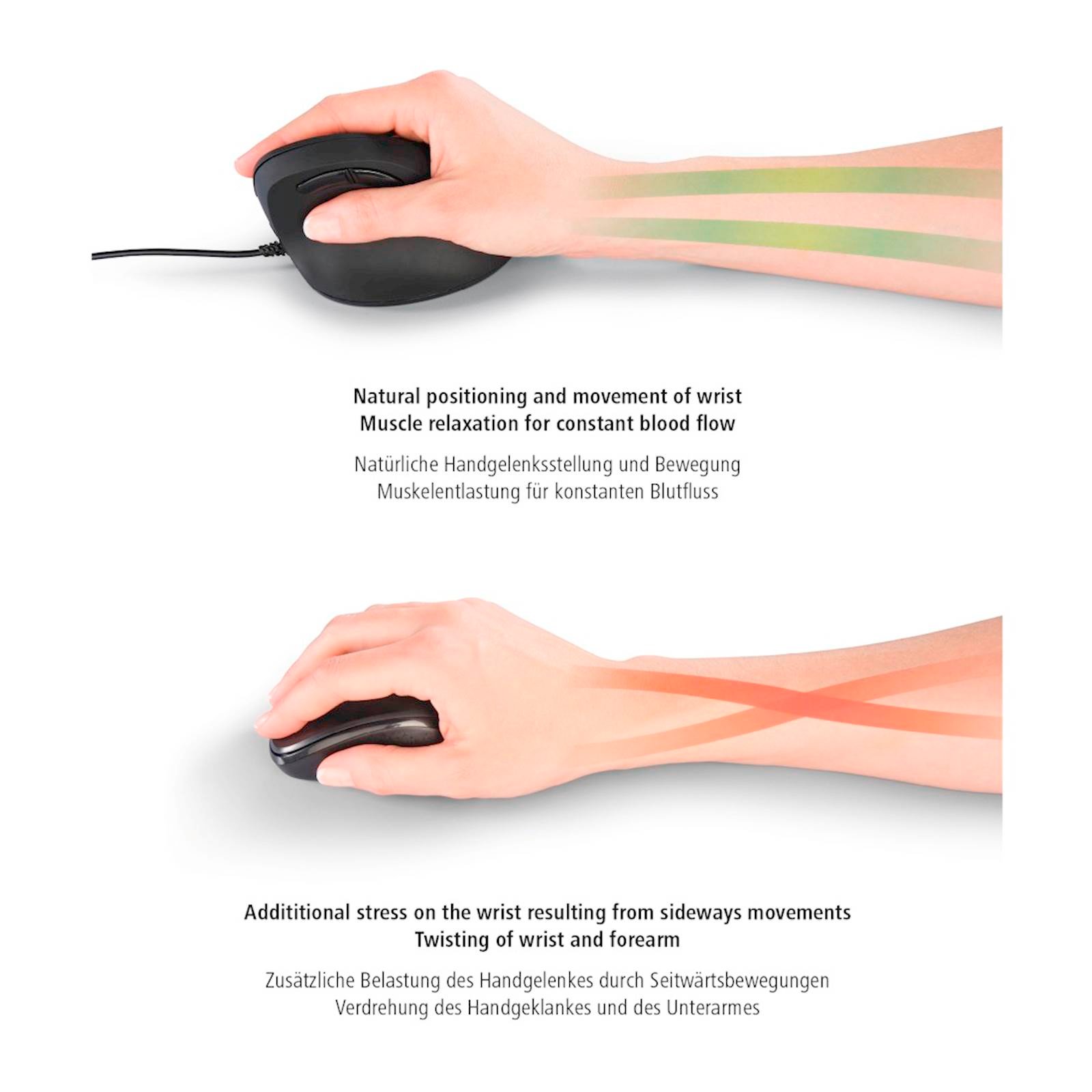 MIŠ HAMA EMW-500 ERGONOMSKI, WIRELESS - Slika 4