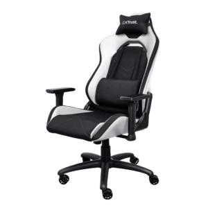 Trust GXT 714W gaming stolica RUYA, crno-bijela, udobna,podesiva, ergonomska, eko materijal