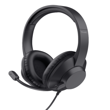 Trust Ayda MAX USB slušalice,over-head, žičane, USB-C,USB-A, stereo, crne