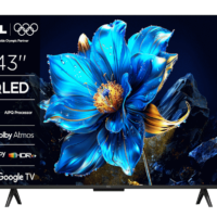 TCL 43"P7K 4K QLED TV 60HzGoogle TV; HDR multi-format;HVA Panel; Game Master; Dolby Atmos;