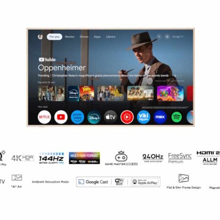 TCL 55"A300W NXTVISION 4K QLEDGoogle OS; 144Hz ART TV;Dolby Atmos; Ambient mode; HDMI 2.1
