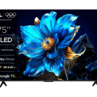 TCL 75"P7K 4K QLED TV 60HzGoogle TV; HDR multi-format;HVA Panel; Game Master; Dolby Atmos;