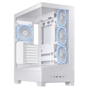 ASUS CASE A31 PLUS TG ARGB WHTMid-tower, ATX, 7 Expansion4x ARGB 120mm fans