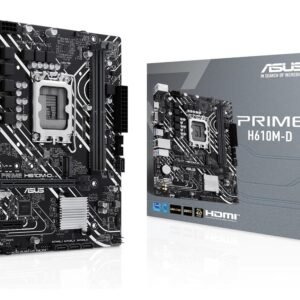ASUS MB PRIME H610M-DLGA1700, 2x DDR5, 1x M.2,6xUSB1x VGA, 1x HDMI, mATX