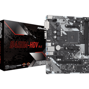 ASROCK MB B450M-HDV R4.0AMD B450;AM4;2xDDR4VGA,DVI,HDMI,micro ATX