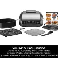 Ninja 5u1 rostilj i friteza5 funkcija,5.7L kapacitet,pametni sistem,crno-srebrena boja