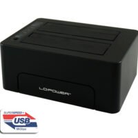 LC-Power LC-DOCK-CHDD docking station,Type C2,5"/3,5" SATA HDDs/SSDs,