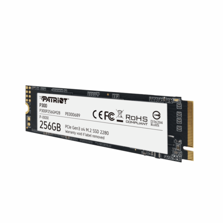 Patriot SSD 256GB M.2;P300 M.2 PCIe Gen 3 x4up to R/W : 1700/1100MB/s