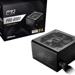 ASRock PSU 650W Gold, Pro80PLUS, 120mm fan, ATX 3.1PCIe 5.1