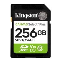 Kingston SDHC 256GB Class 10Canvas Select Plus150 MBs,Class 10 UHS-I