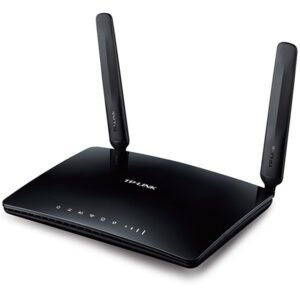 TP-LINK 300Mbps Wireless N 4G LTE Router with 4G LTE modem, LTE-FDD/LTE-TDD/DC-HSPA+/HSPA+/HSPA/UMTS/EDGE/GPRS/GSM, 3x10/100Mbps LAN ports, 1x10/100Mbps LAN/WAN port, 300Mbps / 2.4GHz, 802.11b/g/n, 2 Internal, 2 Fixed External WiFi Antennas