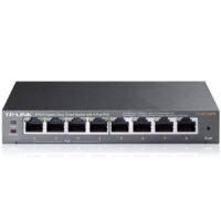 TP-Link TL-SG108PE 8-Port Gigabit Desktop PoE+ Easy Smart Switch, 8 Gigabit RJ45 ports including 4 PoE+ ports, 64W PoE Power supply, MTU/Port/Tag-based VLAN, QoS, IGMP Snooping, PoE Auto Recovery, PD Detection,Intelligent Power Management,steel case