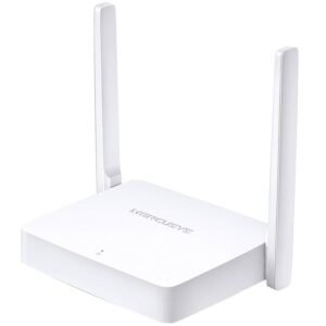Mercusys MW301R 300Mbps Wireless N Router, 1 x 10/100 WAN Port + 2 x 10/100 LAN Ports, 2 x 5 dBi fixed omni directional antennas, WDS bridge,IPv4,IPv6,Dynamic DNS,DHCP,Port Forwarding,2.4GHz guest network,Mercusys App,IP and MAC address binding