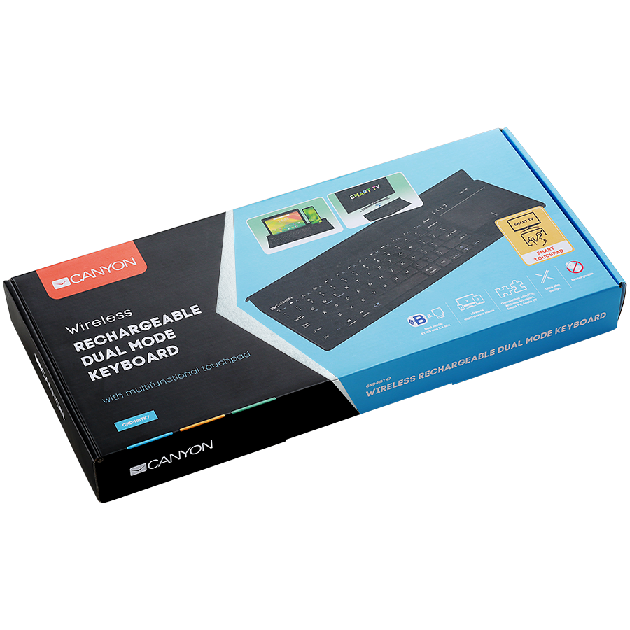 CANYON keyboard HBTK7 EN Touch Wireless Black - Slika 4