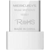 Mercusys MW150US N150 Wireless Nano USB Adapter, 150 Mbps on 2.4 GHz Nano Size, USB 2.0, WPA3, Internal antenna, Plug and Play