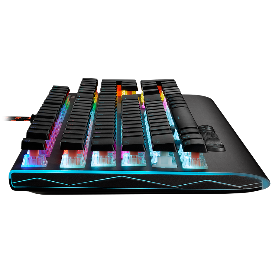 CANYON Interceptor GK-8, Wired multimedia gaming keyboard with lighting effect, 20pcs rainbow LED & 19pcs RGB light, Numbers 104keys, EN double injection layout, cable length 1.8M, 446*160*40mm, 0.98kg, color Dark grey - Slika 3
