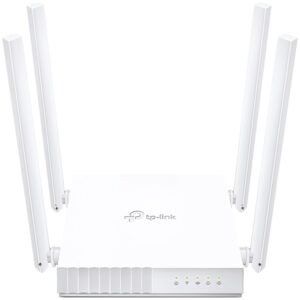 TP-Link Archer C24 AC750 Dual-Band Wi-Fi Router, 300 Mbps 2.4 GHz + 433 Mbps 5 GHz,  4×Antennas, 1×10/100M WAN Port, 4×10/100M LAN Ports, Multi-Mode 3 in 1 - Router/Access Point/Range Extender Mode, Parental Controls