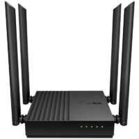 TP-Link Archer C64 AC1200 Wireless MU-MIMO WiFi Router, 4 x G LAN, 1 x G WAN, 400 Mbps (2.4 GHz) + 867 Mbps (5 GHz) 802.11ac Wave2 WiFi, MU-MIMO, Beamforming, AP mode, WPA3, 4 x external antennas, 1.2 GHz CPU, Tether App, Smart Connect