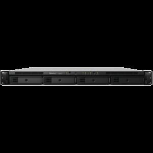 Synology RackStation RS822RP+; Rack 1U; AMD Ryzen V1500B 4-core 2.2 GHz; 2 GB DDR4 ECC SODIMM; 4x 3.5”/2.5” HDD bays; 4x RJ-45 1GbE LAN Port; 2x USB 3.2 Gen 1 Port; eSATA Port; redundant power supply, 3yr warranty