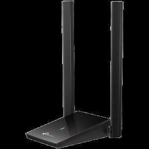 TP-Link Archer TX20U Plus AX1800 High Gain Dual Band Wi-Fi 6 USB Adapter, 1201 Mbps at 5 GHz + 574 Mbps at 2.4 GHz, 2× High Gain External Antennas ( Adjustable, Multi-Directional ), USB 3.0, Extension Cable, MU-MIMO, OFDMA, WPA3, Beamforming
