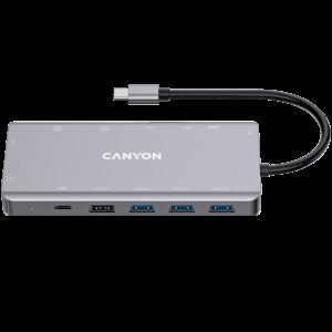 CANYON hub DS-12 13in1 4k USB-C Dark Grey
