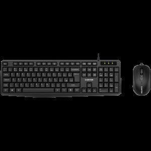 CANYON SET-1 EN/AD Keyboard+Mouse Wired Black