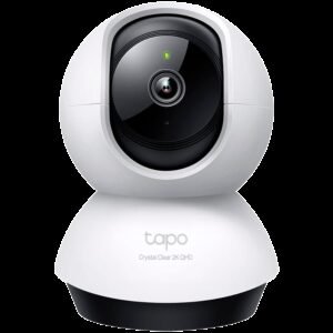 TP-Link Tapo C220 Pan/Tilt AI Home Security Wi-Fi Camera, 2K QHD (2560x1440), 2.4 GHz, Horizontal 360º, Pan/Tilt, Smart AI Detection and Notifications (motion, people, pets, cars, abnormal sound),Motion Tracking,Sound and Light Alarm,Remote Control