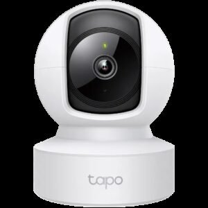 TP-Link Tapo C212 Pan/Tilt Home Security Wi-Fi Camera, 2K (2304x1296), 2.4 GHz, Horizontal 360º, 1 × Ethernet Port, Pan/Tilt, Smart AI Detection and Notifications (motion, people), Motion Tracking, Sound and Light Alarm, Remote Control, Two-Way Aud