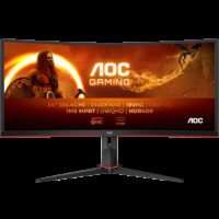 AOC Monitor Gaming CU34G2XP 34” Curved VA, 21:9, 3440x1440, 180Hz, 1ms, 430 cd/m2, 4000:1, HDMI, DP, PbP, PiP,  Ergonomic, Black-Red, VESA 3y