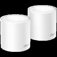 TP-Link Deco X10 (2-pack) AX1500 Whole Home Mesh Wi-Fi 6 System, 300 Mbps at 2.4 GHz + 1201 Mbps at 5 GHz,Internal Antennas, 2× Gigabit Ports (WAN/LAN auto-sensing),Deco App, Router/AP Mode, IPv6, IPTV, Parental Controls, QoS, OFDMA, MU-MIMO, WPA3
