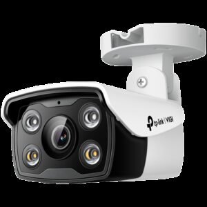 4MP Outdoor Full-Color Bullet Network CameraSPEC: H.265+/H.265/H.264+/H.264, 1/3"" Progressive Scan CMOS, Color/0.04 Lux@F1.6, 0 Lux with IR/White Light, 25fps/30fps ( 2560x1440,2304x1296, 2048x1280, 1920x1080), PoE/12V DC, 2.8 mm Fixed Lens, Built