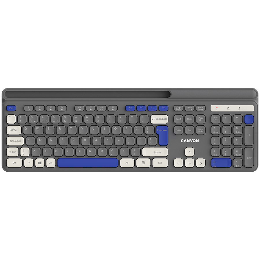CANYON keyboard HKB-W03 EN AAA Wireless Grey - Slika 2