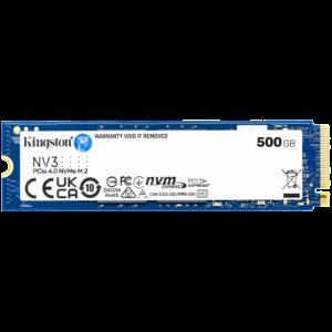 Kingston 500GB NV3 SSD M.2 2280 PCIe 4.0 NVMe, Read: 5,000/ Write: 3,000MB/s