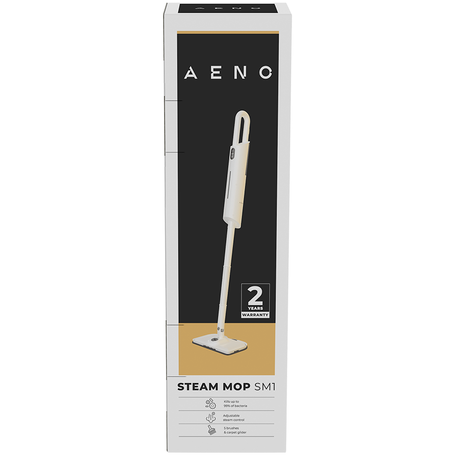 AENO Steam Mop SM1: built-in water filter, aroma oil tank, 1200W, 110°C, Tank Volume 380 ml, Screen Touch Switch - Slika 4