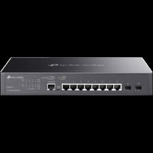 TP-Link SG3210 Omada 8-Port Gigabit L2+ Managed Switch with 2 SFP Slots, 8xGigabit RJ45 ports and 2xGigabit SFP slots, Omada app, Static Routing, VLAN, ACL, QoS, IGMP Snooping, OAM, DDM, ERPS, Zero-Touch Provisioning, Fanless, desktop/rack mounting