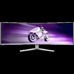 Philips Monitor Evnia 49M2C8900L/00 49" QD-OLED, 32:9, 5120x1440 (Dual QHD), 144hz 0.03ms, 250 cd/m² (typical), 1,500,000:1, 2x HDMI 2.1, DisplayPort 1.4, USB-C (90W), 4x USB 3.2, Speakers (2x 7.5W tweeters, 2x 7.5W woofers), White Design, Adaptive