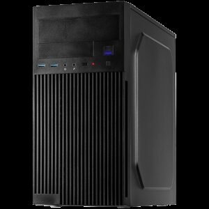 Inter-Tech PC Chassis IT-6521 Straight, mATX, 1x 5.25" external, 2x 3.5" int. & ext., 3x 2.5 internal, 2x USB 3.0, mATX MB, ATX PSU, 170 x 355 x 354mm (WxDxH), Dark Gray