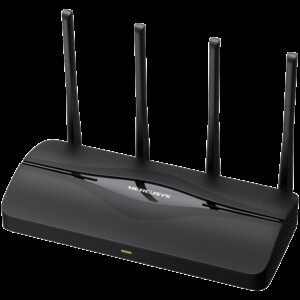 Mercusys MR27BE BE3600 Dual-Band Wi-Fi 7 Router, 688 Mbps at 2.4 GHz + 2880 Mbps at 5 GHz, 4× External Antennas, 1× 2.5 Gbps WAN port + 1× 2.5 Gbps LAN port + 2× Gigabit LAN ports, MLO, 4096-QAM, OFDMA, HE160, MERCUSYS App, Router/Access Point Mo