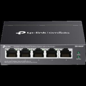 Omada 5-Port Gigabit Desktop Switch with  4-Port PoE+  PORT: 4× Gigabit PoE+ Ports, 1× Gigabit Non-PoE Port SPEC: 802.3af/at, 65 W PoE Power, Desktop Steel Case FEATURE: Plug and Play
