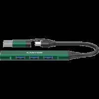 CANYON hub DS-02 4in1 USB-A/C Green