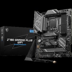 MSI Z790 GAMING PLUS WIFI Motherboard ATX - Supports Intel Core 12/13/14th Gen Processors, LGA 1700, DDR5 Boost (7200+MHz/OC), 3 x PCIe 4.0 x16, 2 x PCIe 3.0 x1, 3 x M.2 Gen4, 2.5Gbps LAN, Wi-Fi 6E