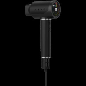 High Speed Hair Dryer, Black, 220V-240V~50-60Hz, 1500W, Voice Control, Ionizer, Touch LCD, Infrared Nursing, Infrared Distance Protection, AI Control, Gravity Sensor 110000RPM, Noise less than 67dB