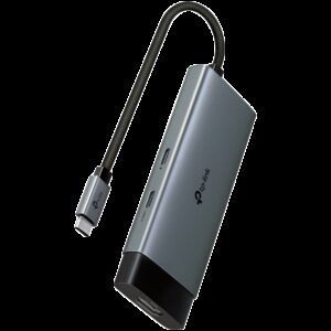 TP-Link UH5020C USB Type-C 5-Port Hub, 1x USB-C Connector, 1x HDMI 4K 60Hz Port, 1x USB-C PD 100W Port, 2x USB-A 3.0 Ports, 1x USB-C 3.0 Port, Plug and Play, Self-storage for Connector, Fast Heat Dissipation, Flexible and Durable