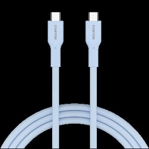 CANYON cable OnWire 60CL C-C 60W COLOR Braided 1m Light Blue