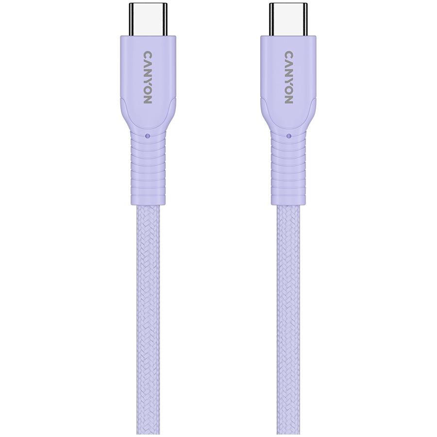 CANYON cable OnWire 60CL C-C 60W COLOR Braided 1m Purple - Slika 3