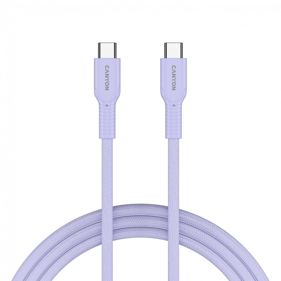 CANYON cable OnWire 60CL C-C 60W COLOR Braided 1m Purple - Slika 4