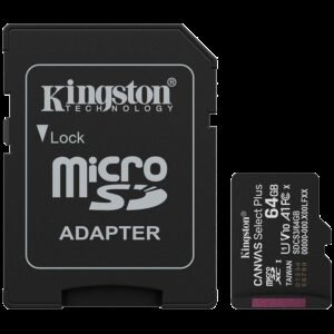 Kingston 64GB microSDXC Canvas Select Plus Gen3 100MB/s A1 Card + Adapter