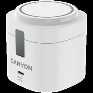 Canyon 4 in 1 Wireless Charging Stand, 30W max, Size: 70x70x70.3mm, weight: 414g, with 65W charger and 1M cable, white