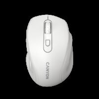 Canyon 6 buttons wireless 2.4Ghz mouse, MX8650A Sensor, DPI up to 1600,Injection case, 3 M life times left and right switches, 2xAAA battery, ABS material, Size: 105x71x40mm, Weight: 59g, white
